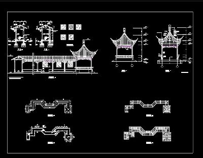 古建筑长廊CAD施工图