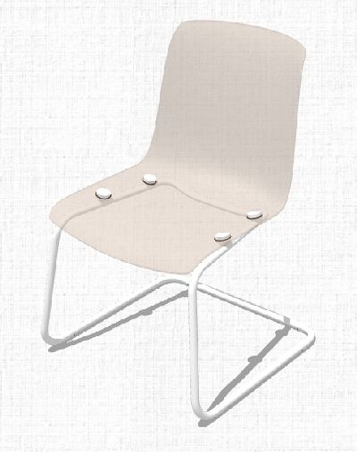 现代家具弓形椅Sketchup模型