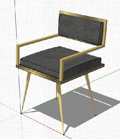 现代北欧家具餐椅Sketchup模型